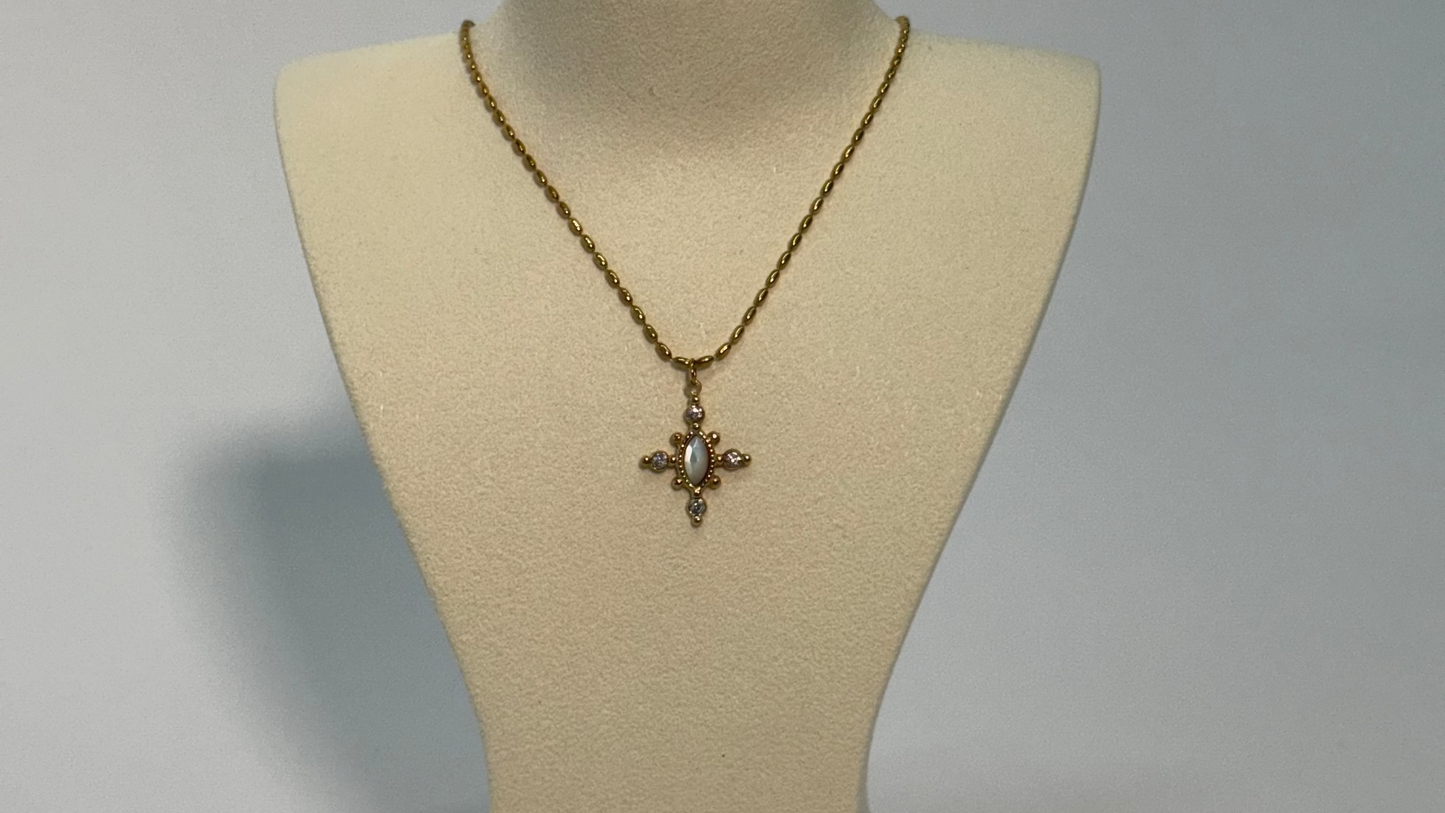 Ines Celestial Cross Necklace