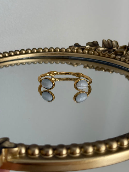 Ines Two Stone Bangle