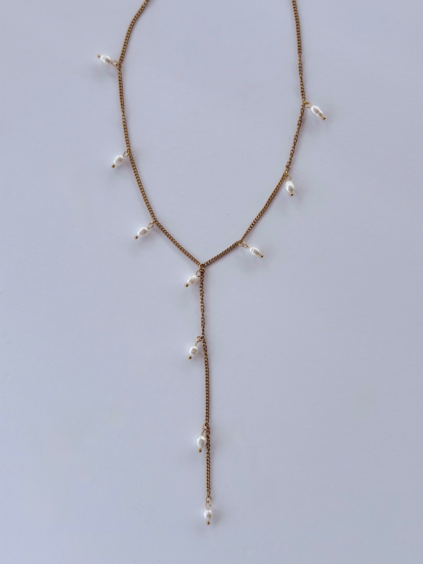 Tear Drop Pearl Necklace