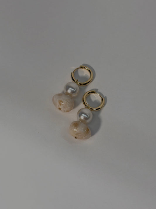 Ines Pearl Stone Earrings
